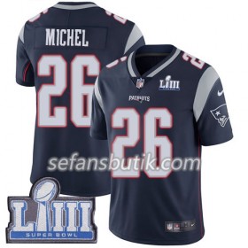 New England Patriots Tröjor Sony Michel 26 Nike Blå II 2019 Super Bowl LIII - Herr